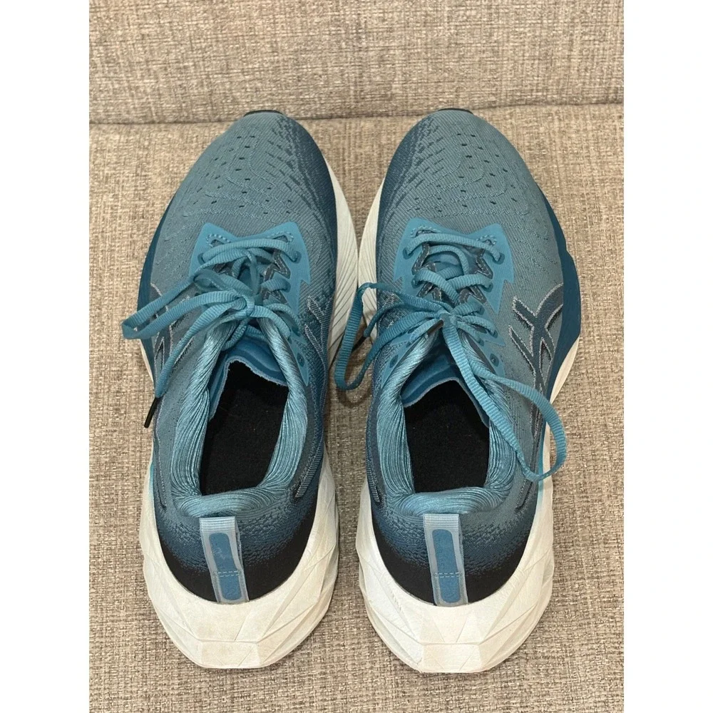 ASICS Novablast 4 Storm Blue Black Running Shoes 1011B693 Mens 8.5